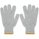 Cotton Bleached White & Gray Glove NH22
