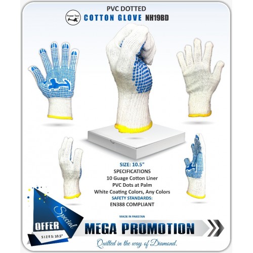 PVC Dotted Cotton Gloves NH19