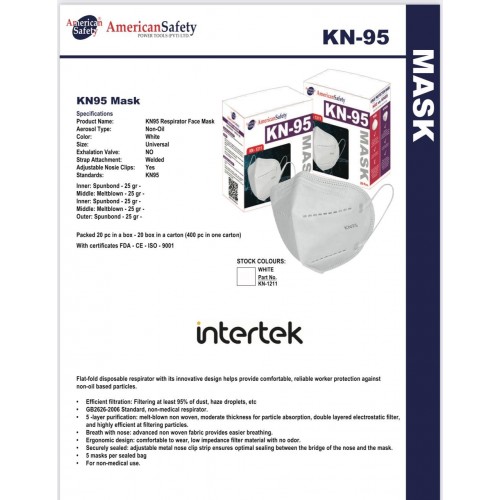 KN95 RESPIRATOR FACE MASK, KN-1211