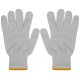 Cotton Bleached White & Gray Glove NH22